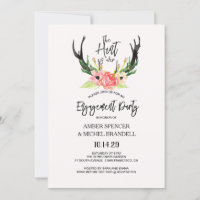 Die Jagd ist über die rustikale Antler Floral Enga