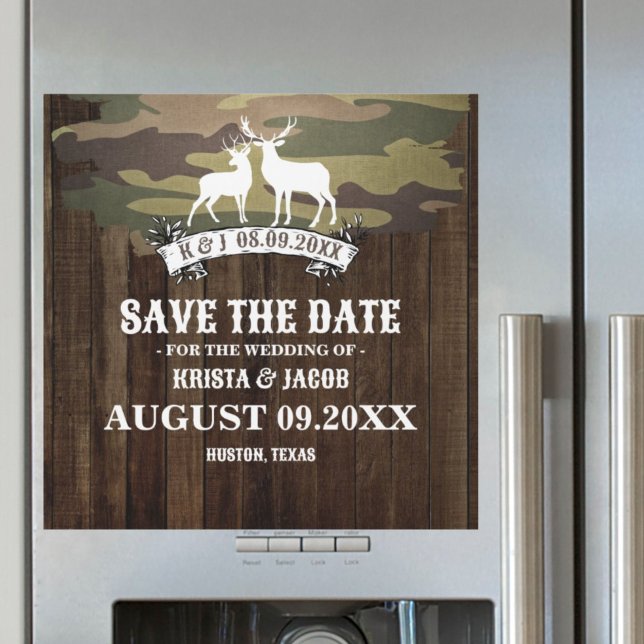 Die Jagd ist über Western Hochzeit speichern das D Magnetkarte (The Hunt Is Over Western Wedding Save The Date)
