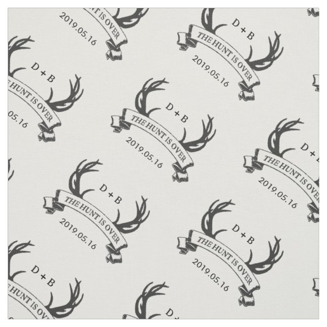 "Die Jagd ist vorbei" rustikales Hochzeitsgeschenk Stoff (Muster)