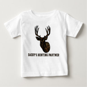Die Jagd-Partner-Baby-Shirt des Tarnungs-Vatis Baby T-shirt