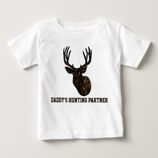 Die Jagd-Partner-Baby-Shirt des Tarnungs-Vatis Baby T-shirt (Vorderseite)