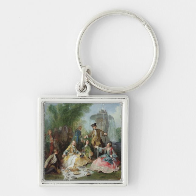 Die Jagd-Party-Mahlzeit, C. 1737 Schlüsselanhänger (Vorne)