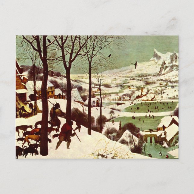 Die Jäger im Schnee - 1565 Postkarte (Vorderseite)