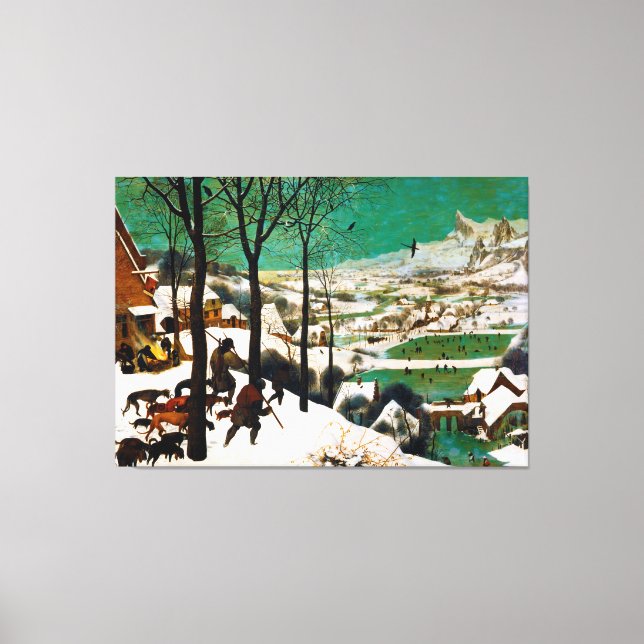 Die Jäger im Schnee (Winter) von Pieter Bruegel Leinwanddruck (Vorderseite)