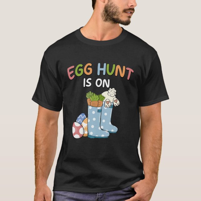 Die Jägerjagd ist auf den Booten Ostersonniges Jag T-Shirt (Vorderseite)