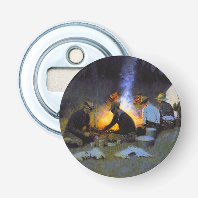 Die Jäger's Supper Frederic Remington Rustic Flaschenöffner (Vorderseite)