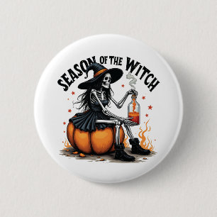 Die Jahreszeit der Hexe lecker Hallowee Wtich Button