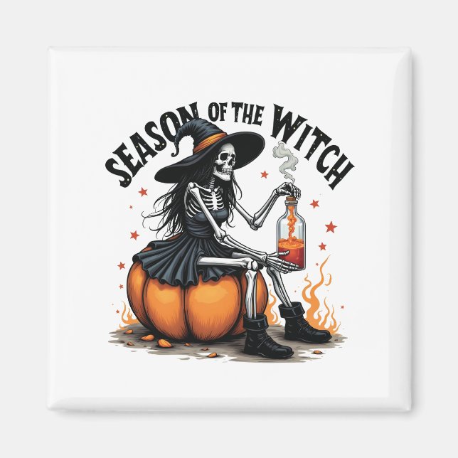 Die Jahreszeit der Hexe lecker Hallowee Wtich Magnet (Vorne)