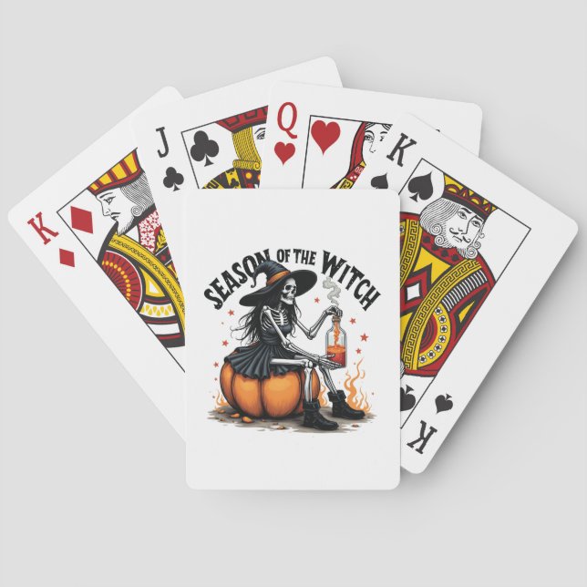 Die Jahreszeit der Hexe lecker Hallowee Wtich Spielkarten (Rückseite)