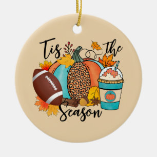 Die Jahreszeit Fall Rugby Keramik Ornament