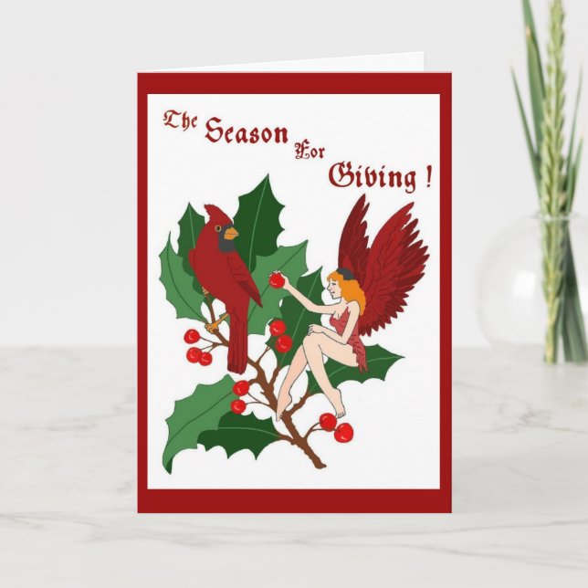 Die Jahreszeit für das Geben der Karte (Vorderseite)