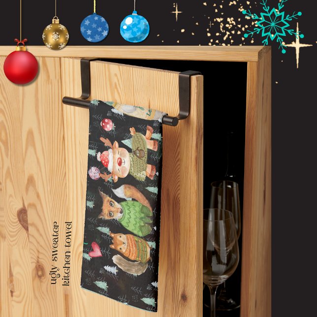 Die Jahreszeit, in der hässliche Pullover gekocht  Geschirrtuch (The Season to Rock Ugly Sweaters Kitchen Towel)