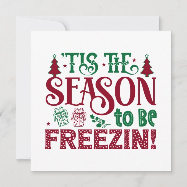 Die Jahreszeit ist der frostige Winterschneemann (Vorderseite)