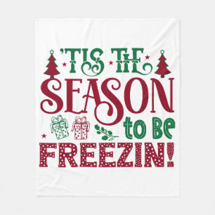 Die Jahreszeit ist der frostige Winterschneemann Fleecedecke