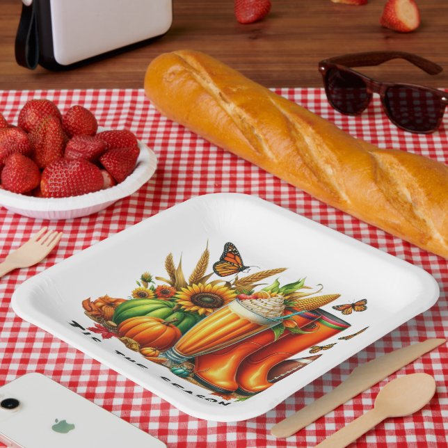 Die Jahreszeit Pappteller (Picknick)