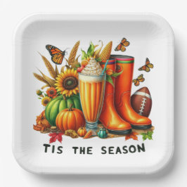 Die Jahreszeit Pappteller