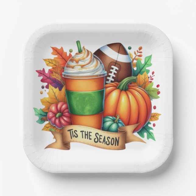 Die Jahreszeit Pappteller (Vorderseite)