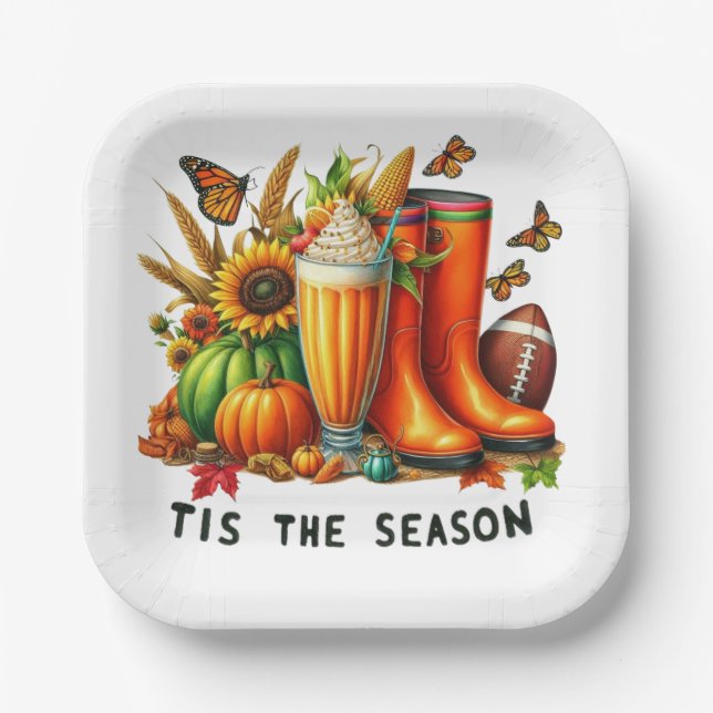 Die Jahreszeit Pappteller (Vorderseite)