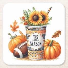 Die Jahreszeit Rechteckiger Pappuntersetzer