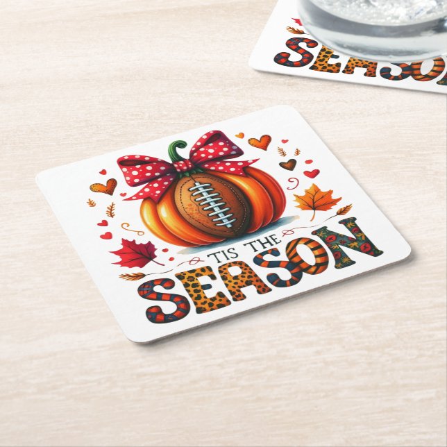 Die Jahreszeit Rechteckiger Pappuntersetzer (angewinkelt)