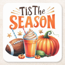 Die Jahreszeit Rechteckiger Pappuntersetzer