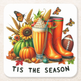 Die Jahreszeit Rechteckiger Pappuntersetzer