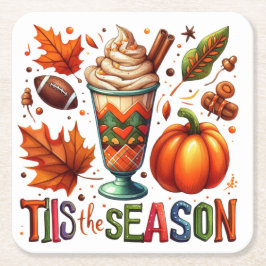 Die Jahreszeit Rechteckiger Pappuntersetzer