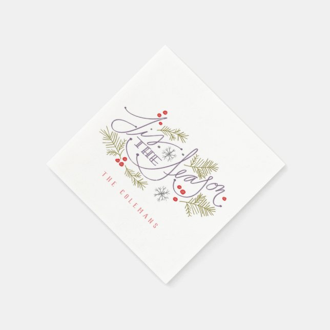 Die Jahreszeit Serviette (Ecke)