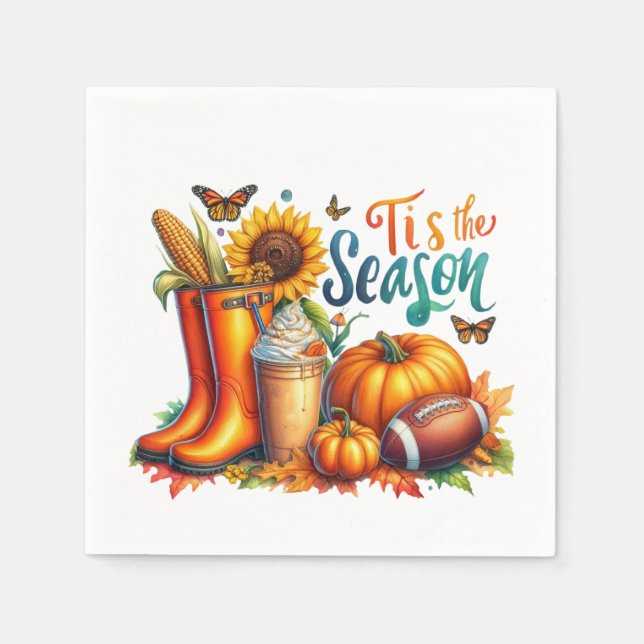 Die Jahreszeit Serviette (Vorderseite)