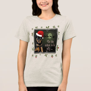 Die Jahreszeit, um niedlich zu sein Süßer Welpe - Tri-Blend Shirt