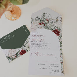 Die Jahreszeit | Weihnachts-Hochzeit All In One Einladung