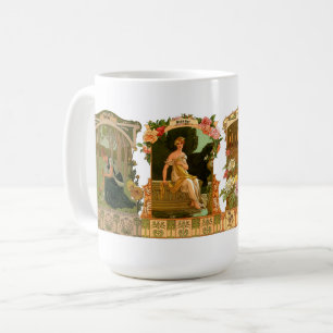 Die Jahreszeiten Art Nouveau von Sonrel Kaffeetasse
