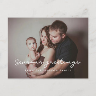 Die Jahreszeiten Grüße Minimalistischen Urlaub Fot Postkarte