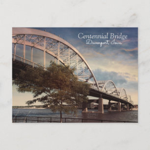 Die Jahrhundertbrücke in Davenport, Iowa Postkarte