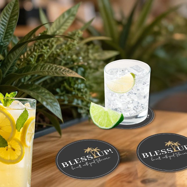 Die jamaikanischen Trinkküsten segnen Runder Pappuntersetzer (Von Creator hochgeladen)