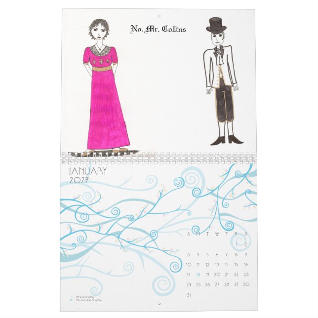 Die Jane Austen-Kunst Kalender (Jan 2027)
