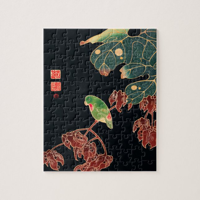 Die japanische Abbildung des Paroquet-Buntbarts Puzzle (Vertikal)