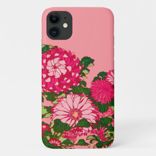 Die japanische Blume Border, Fuchsia und Korallenr Case-Mate iPhone Hülle