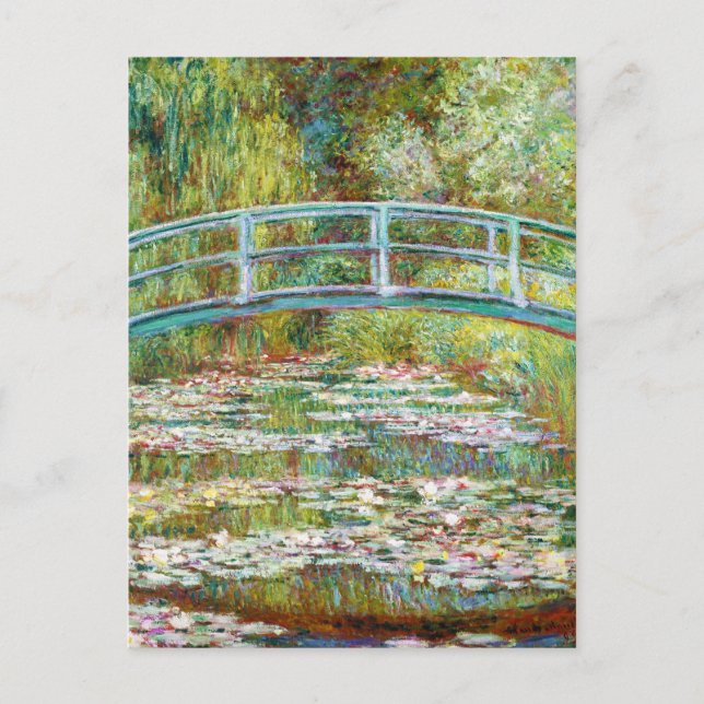 Die japanische Brücke 1899 Claude Monet Postkarte (Vorderseite)
