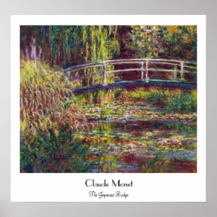 Die japanische Brücke Claude Monet cool, alt, Meis Poster