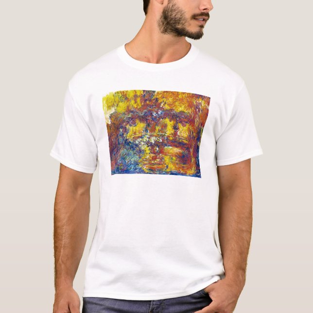 Die japanische Brücke Claude Monet T-Shirt (Vorderseite)