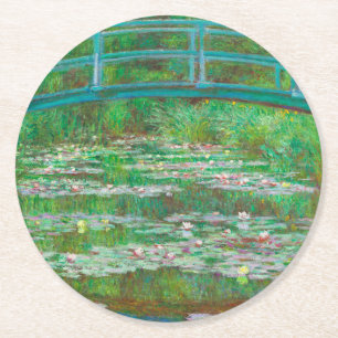 Die japanische Brücke Runder Pappuntersetzer