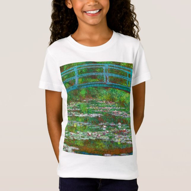 Die japanische Brücke von After Claude Monet T-Shirt (Vorderseite)