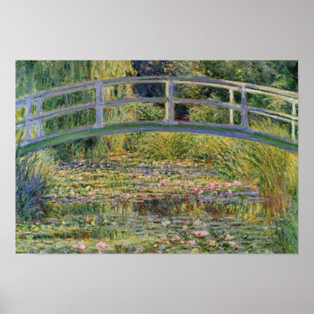 Die japanische Brücke von Claude Monet Poster (Vorne)