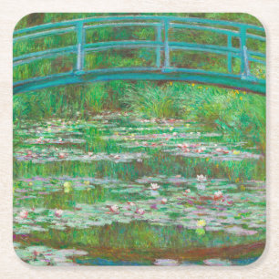 Die japanische Brücke von Claude Monet Rechteckiger Pappuntersetzer