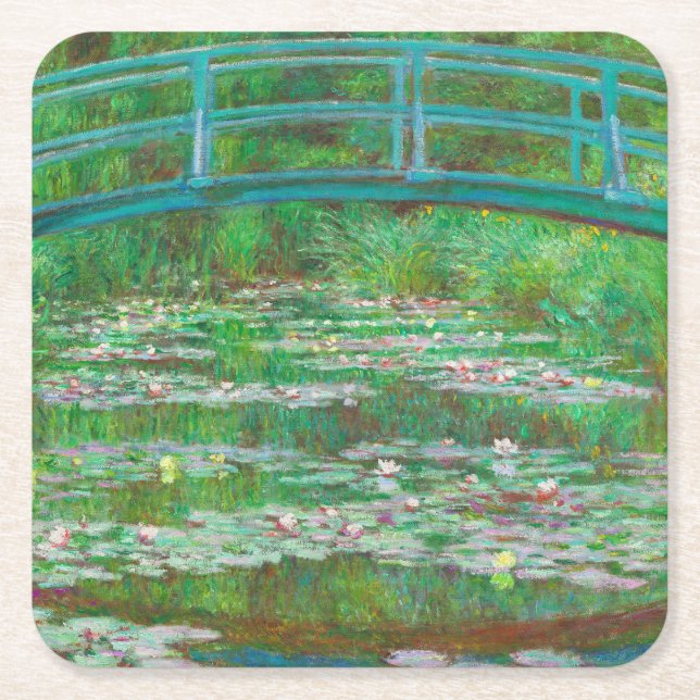 Die japanische Brücke von Claude Monet Rechteckiger Pappuntersetzer (Vorderseite)
