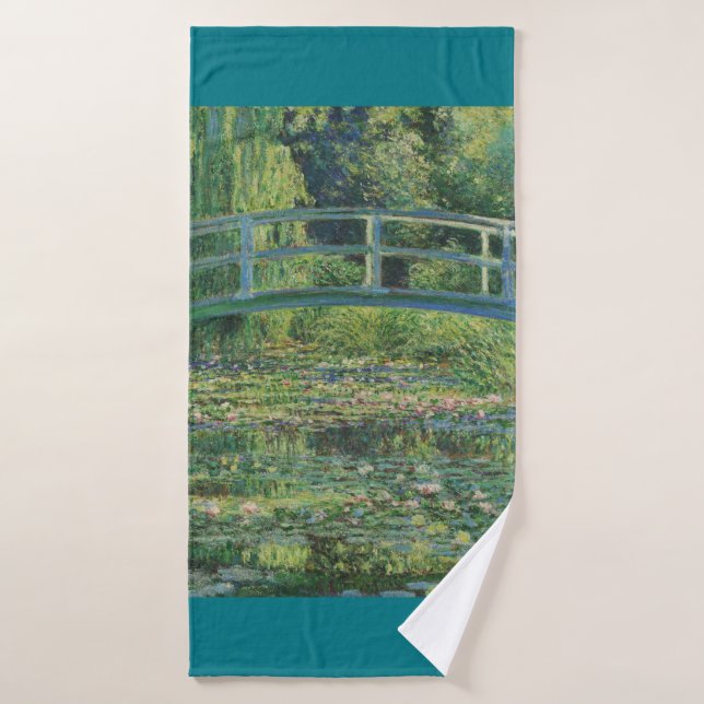Die Japanische Brücke (Water-Lily Pond), Monet Badehandtuch (Badehandtuch)