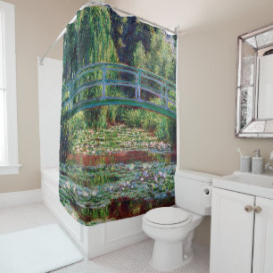 Die Japanische Brücke (Water-Lily Pond), Monet Duschvorhang