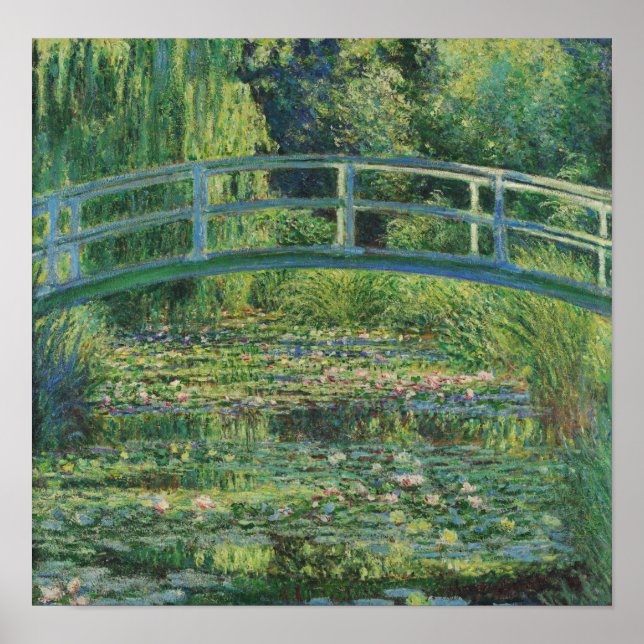 Die japanische Brücke (Water-Lily Pond), Monet Poster (Vorne)