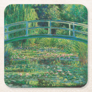 Die japanische Brücke (Water-Lily Pond), Monet Rechteckiger Pappuntersetzer